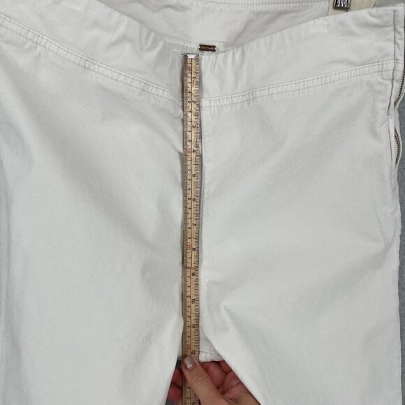 Free People In My Feelings Crop Boot Cut Pants Size L White Velvet Boho NEW - Picture 9 of 12